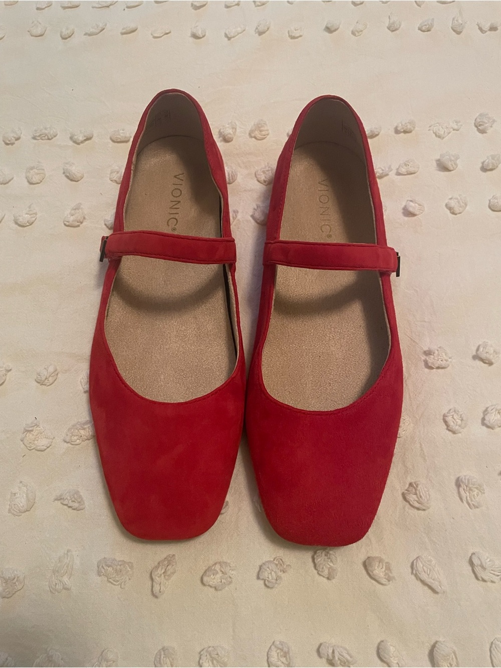 Vionic Red Mary Jane Alameda Flats